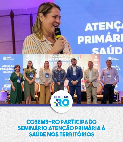 Cosems-RO participa do Seminário Atenção Primária à saúde nos territórios