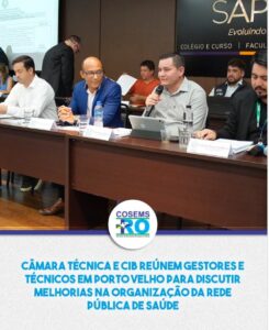 Câmara Técnica e CIB reúnem gestores e técnicos em Porto Velho para discutir melhorias na organização da Rede Pública de Saúde